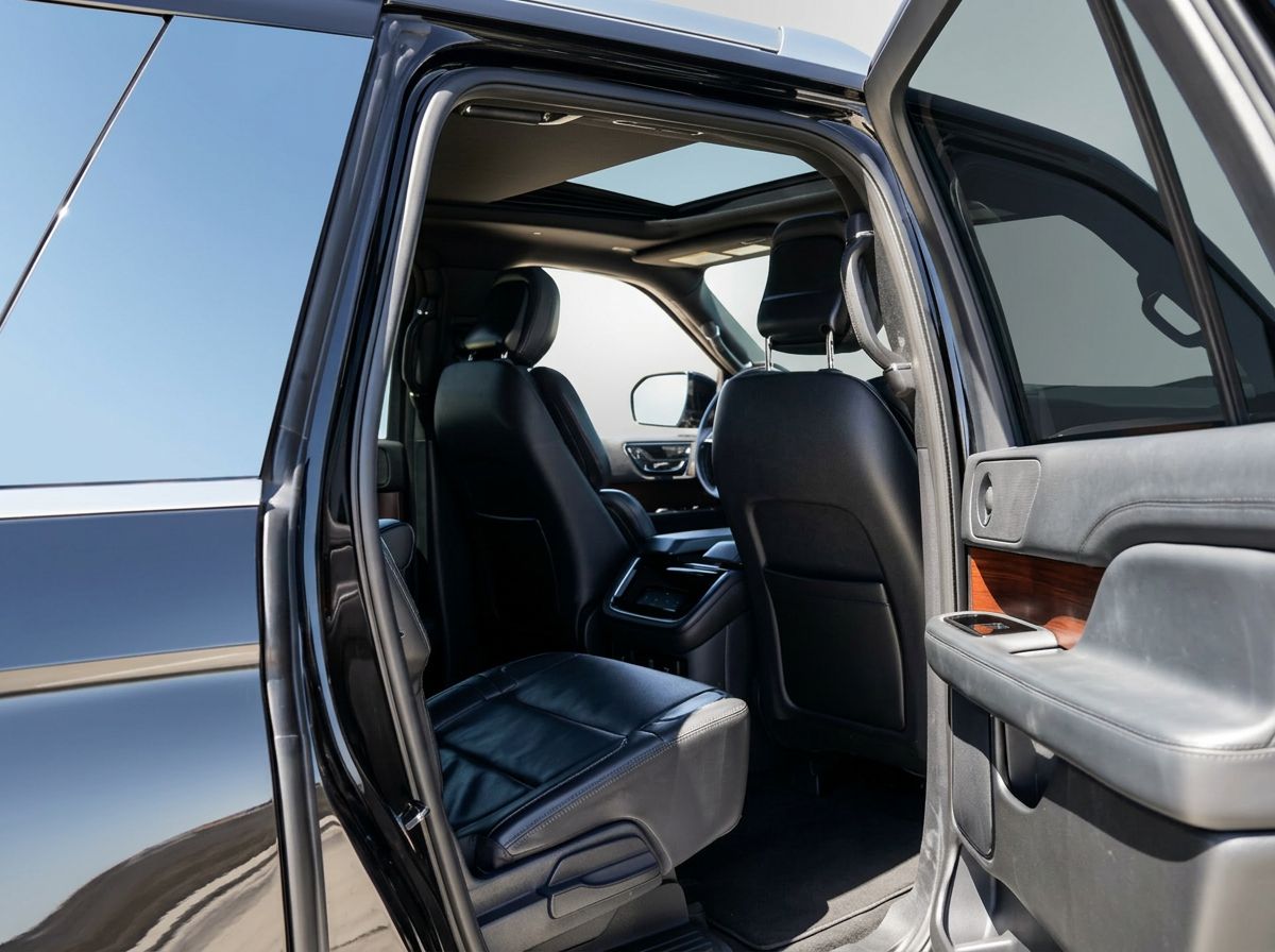 Lincoln Navigator rear passenger seating and luxury interior trim